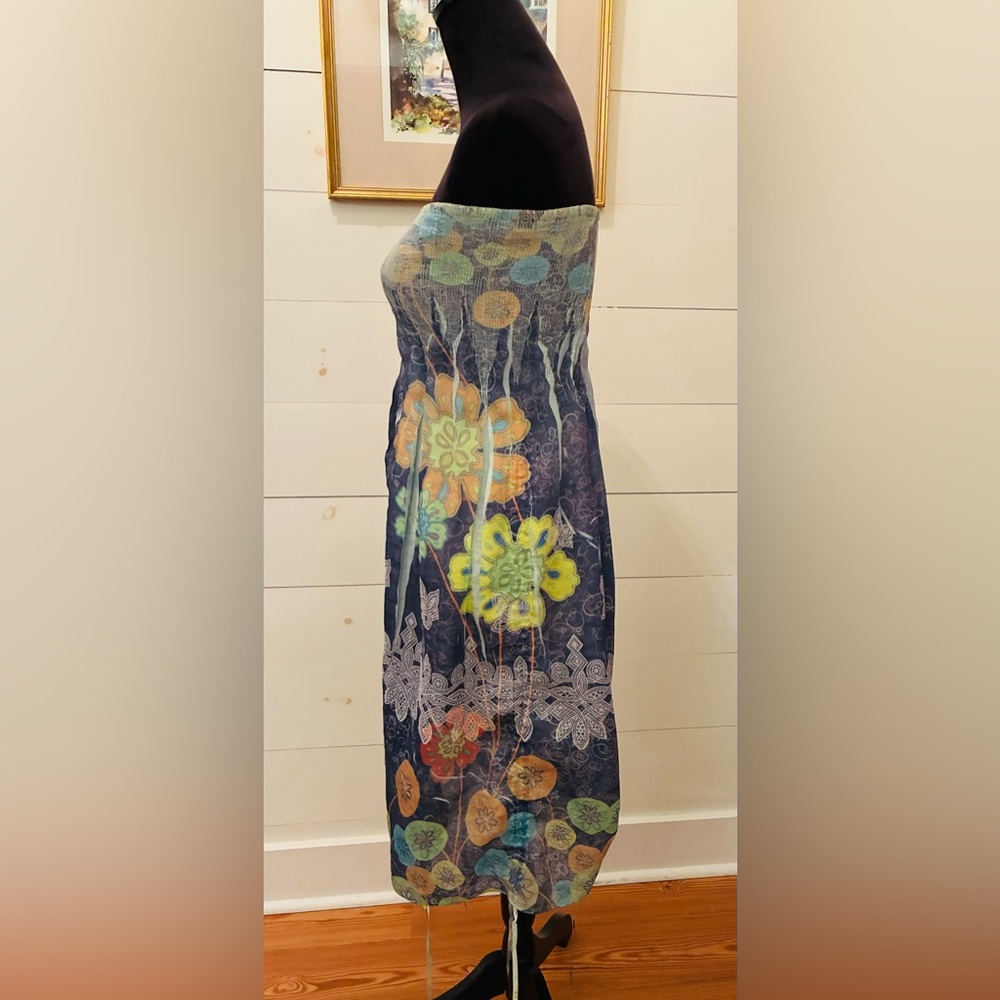 Anthropologie Lapis Boho Tube Dress / Skirt OS Adjustable Hem fairy, travel - Picture 2 of 8